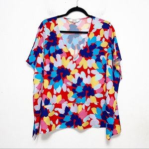 Crosby by Mollie Burch Colorful Boxy Poncho Top